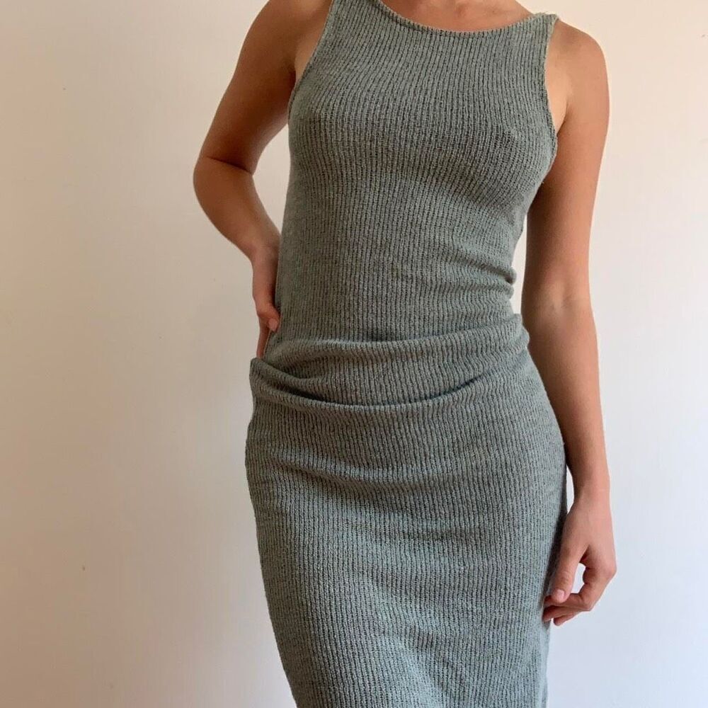 ZARA TRAFALUC Knit Midi Dress Size S